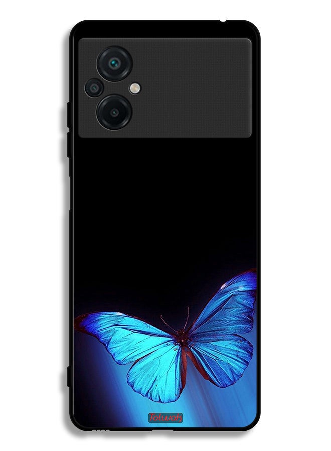 Tolwak Xiaomi Poco M5 4G Protective Case Cover Butterfly Art - Image 2