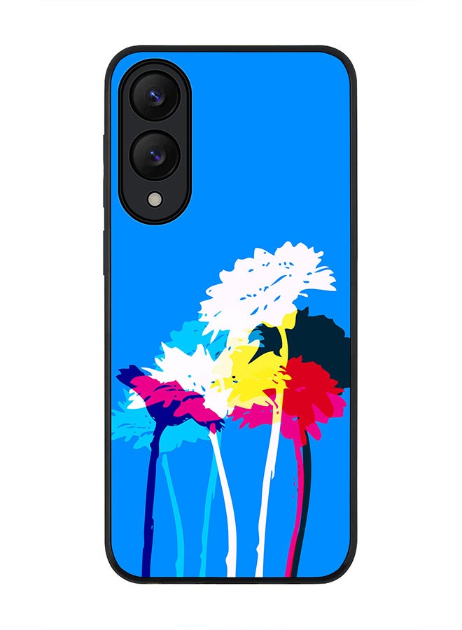 Stylizedd For Samsung Galaxy S25 Edge Case,Slim fit Camera Protection, Shockproof Thin Phone cover  - Bleeding Flowers (Blue)