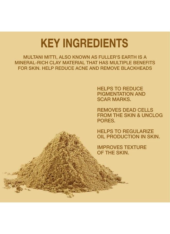 Pure Herbology Pure & Natural Herbal Multani Mitti Face Pack Powder For Glowing Dry Skin (200Gm)  - Image 5