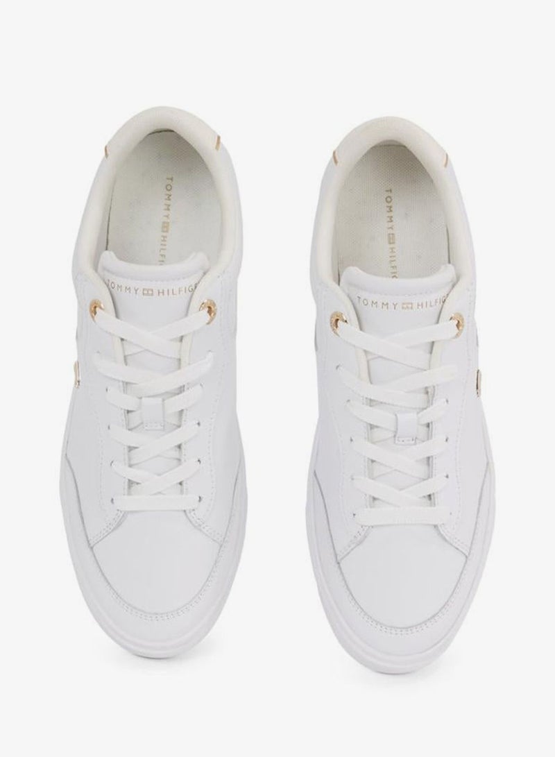 TOMMY HILFIGER Logo Detail Lace Up Low Top Sneakers - Image 5