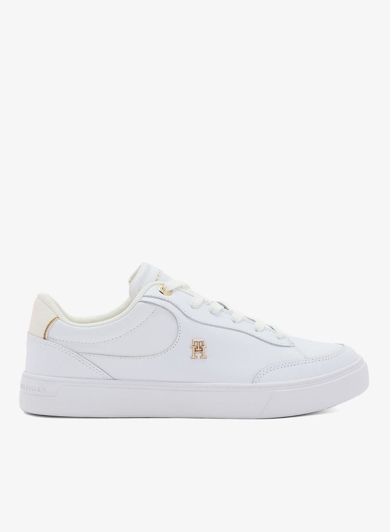 TOMMY HILFIGER Logo Detail Lace Up Low Top Sneakers - Image 1