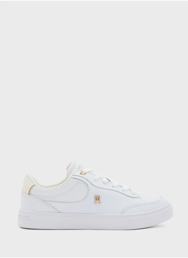 تومي هيلفيغر Logo Detail Lace Up Low Top Sneakers