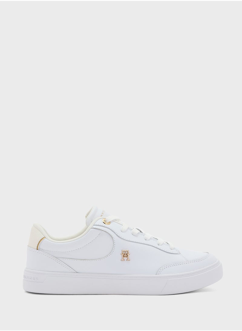 TOMMY HILFIGER Logo Detail Lace Up Low Top Sneakers  - Image 1