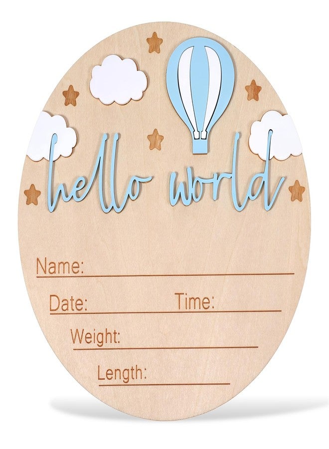 Aeaocvo Baby Announcement Sign, 5.9 Inch Blue Baby Welcome Sign, 3D Birth Announcement Board for Hospital Photo Prop Babys Shower or Gender Reveal Keepsake - Image 1