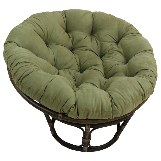 MICROSUEDE PAPASAN CUSHION 1 COUNT PACK OF 1 SAGE GREEN