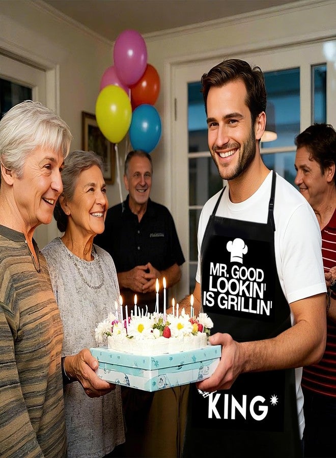 XAIVEZL مآزر XAIVEZL مضحكة للرجال، هدايا عيد ميلاد مميزة للرجال، هدايا فريدة لعيد الأب، هدية مثالية للأب أو الزوج أو لعشاق الشواء. - Image 3