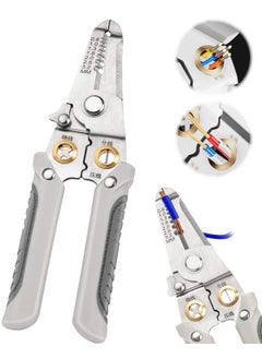 FI FIDROXIMPERIA FI FIDROXIMPERIA 6 in 1 Multifunctional Wire Stripper Tool For Electrician Cable Stripping Pliers Stainless Steel Mini pocket Repair Tool For Cutting and Crimping Wire Looping with Security Locks  - Image 1