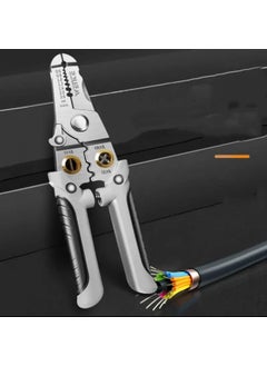 FI FIDROXIMPERIA FI FIDROXIMPERIA 6 in 1 Multifunctional Wire Stripper Tool For Electrician Cable Stripping Pliers Stainless Steel Mini pocket Repair Tool For Cutting and Crimping Wire Looping with Security Locks  - Image 3
