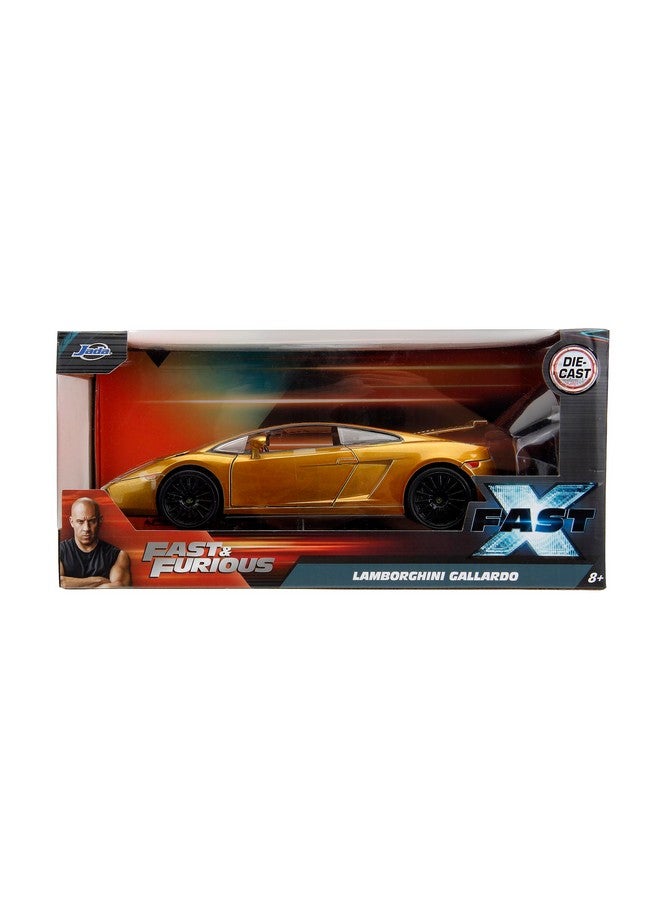 Jada Toys Fast & Furious Fast X 1:24 Gold Lamborghini Gallardo Die-Cast Car, Toys for Kids and Adults - Image 4
