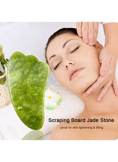 Generic Scraping Board Jade Stone Scraping Massage Tool Facial Massager for Face Eyes Neck Body Skin Lifting & Tightening  - Image 4