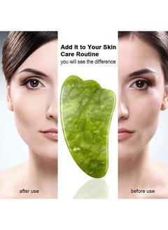 Generic Scraping Board Jade Stone Scraping Massage Tool Facial Massager for Face Eyes Neck Body Skin Lifting & Tightening  - Image 3