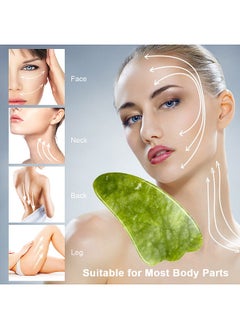 Generic Scraping Board Jade Stone Scraping Massage Tool Facial Massager for Face Eyes Neck Body Skin Lifting & Tightening  - Image 5
