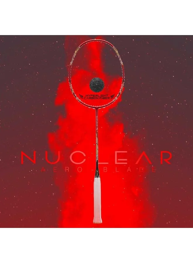 HUNDRED Hundred Nuclear 72 Carbon Fibre Unstrung Badminton Racket With Full Racket Cover