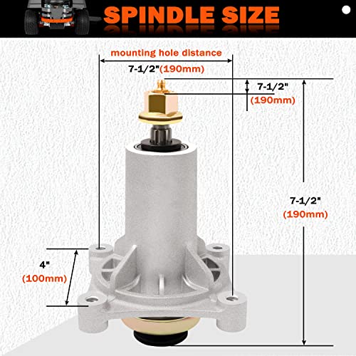 KOOTANS 187292 Spindle Assembly Fit for Husqvarna 587820301 587819701 532187281 587125401 532192870 532187281 539112057 YTH22V46 YTH24V48, Ariens 21546238 21549012 and 42" 46" 48" 54" Mower Deck - Image 2