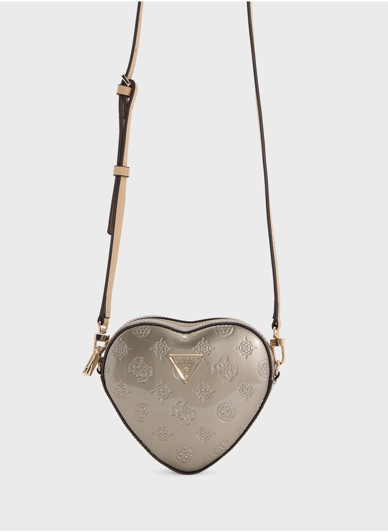 GUESS Arnela Mini Heart Bag  - Image 1