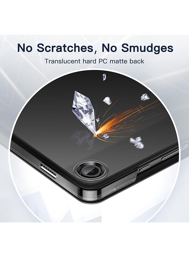 جي تيك حافظة لجهاز سامسونج جالكسي تاب A9+ A9 Plus مقاس 11 بوصة 2023 مع ظهر شفاف رفيع وحامل ثلاثي الطي وغطاء واقي للكمبيوتر اللوحي مع خاصية الاستيقاظ التلقائي باللون الأسود - Image 4