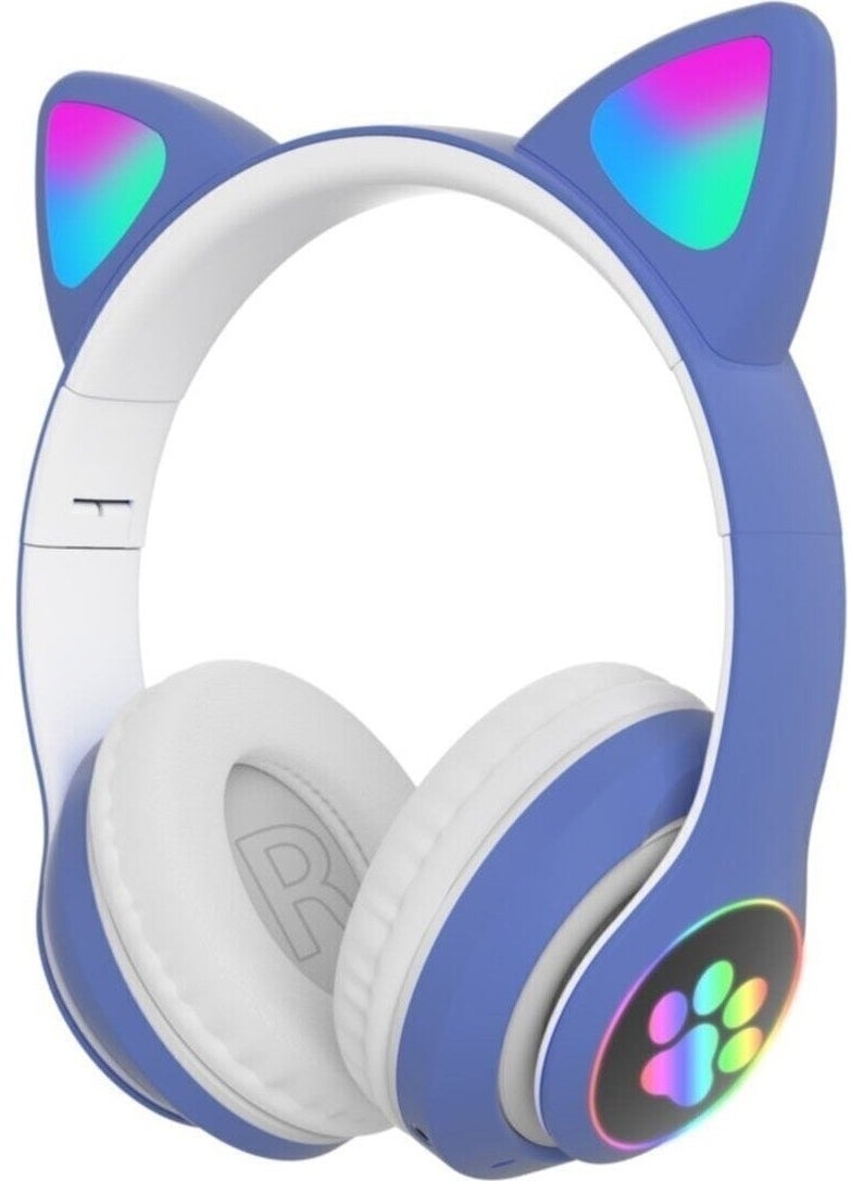 CONCORD Cat Ear Bluetooth 5.0 RGB LED Paw Headset Colorful Stn - 28 Stn-28  - Image 1