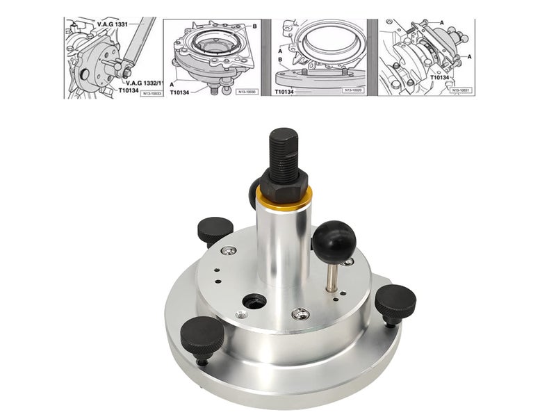 ZKTOOL 1097 Crankshaft Rear Seal Flange Remover Installer Tool Compatible with VW Audi Skoda,Gear Ring Installer for crankshaft Rear Oil Seal,OEM T10134, T10017 - Image 3