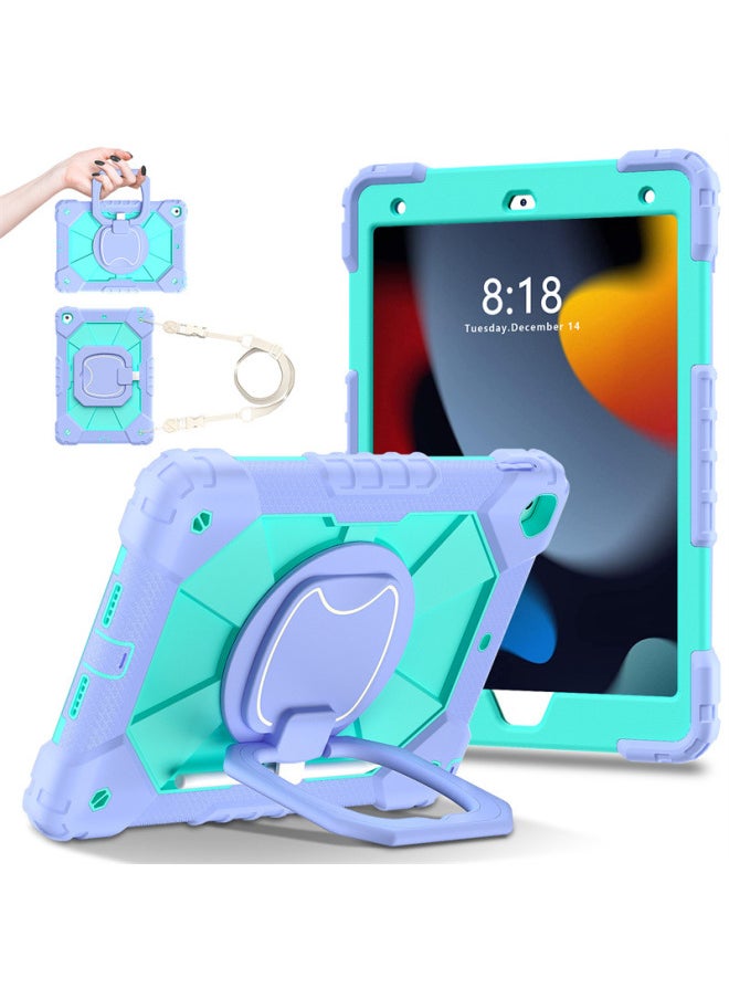 Generic - For IPad10.2 2021 Hand Strap Strap Tablet Case PC Bracelet Stand Apple Pro11 High-end Protective Case-Color:BEIGE ROSE GOLD-Applicable Model:Samsung Tab A9 X110/X115 (full Set) - Image 1