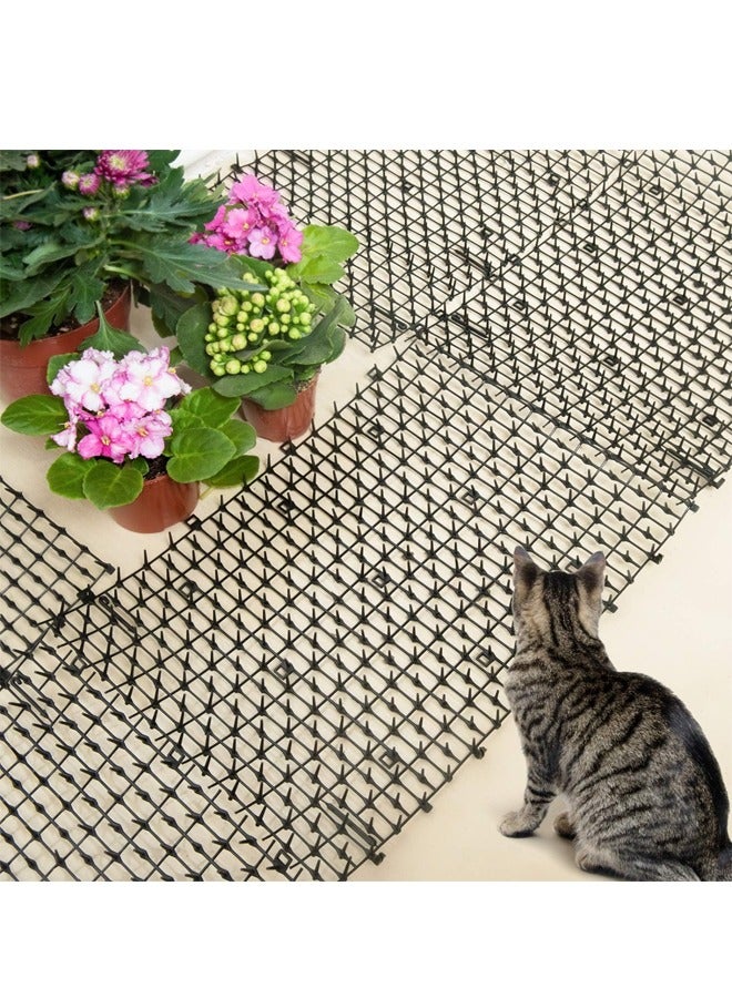 Cat Scat Mat 10 Piece Set - 16 x 13 in - Cat Indoor/Outdoor Deterrent Pad - Dog & Cat Spike Mat Anti-dig for Garden - Cat Anti- Scratch Mat with 1 inch Plastic Spikes - Image 3