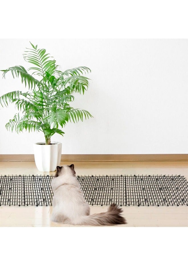 Cat Scat Mat 10 Piece Set - 16 x 13 in - Cat Indoor/Outdoor Deterrent Pad - Dog & Cat Spike Mat Anti-dig for Garden - Cat Anti- Scratch Mat with 1 inch Plastic Spikes - Image 4