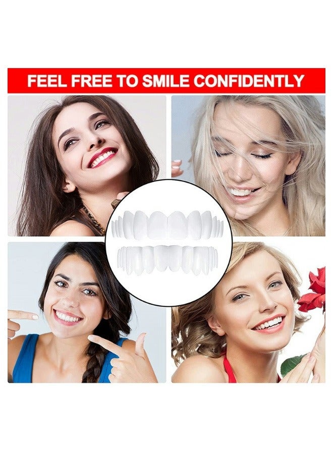 إيلهو Teeth Veneers Anti-true Braces Snap On Smile Teeth Whitening Denture Teeth Comfortable Veneer Cover Teeth Dental Restoration Kit Temporary Denture Mold - Image 4