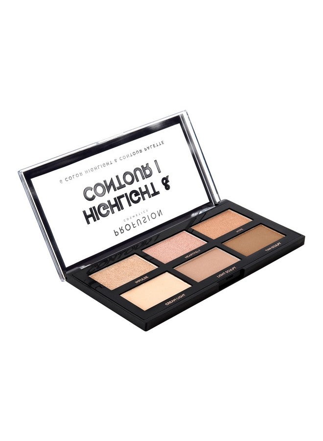 Profusion Cosmetics Mini Artistry Highlight & Contour I Palette Makeup Kit, Long Lasting and Soft Powder Formula - Light Medium - Image 2