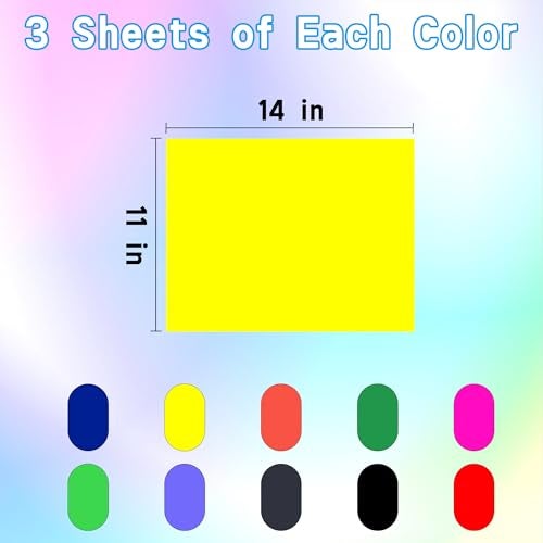 pmybupo Colored Poster Board 30 Sheets 11x14 Inch 10 Assorted Colors for Art Display BoardClassroom UseSchool Craft ProjectPresentation Drawing - Image 3