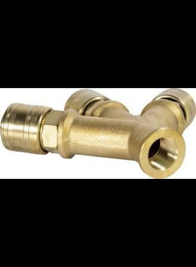 ABBASALI Compressed Air Distributor 3-Way Coupling with External Thread 1/2''  - Image 2