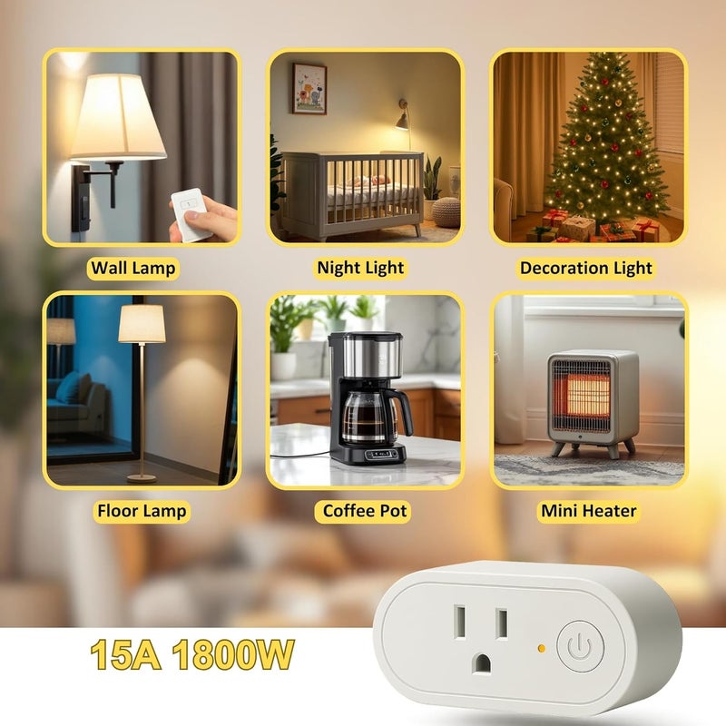 LoraTap Remote Control Outlet: Wireless Light Switch with Wall Plate — Long Range — Plug in On Off Switch for Lights & Small Appliances — 1 Remote for 3 Outlets — no Wiring - Image 5