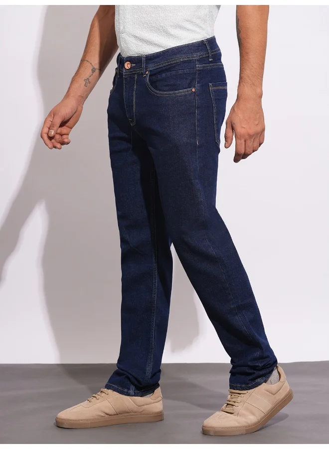Being Human Mens Dark Tone Straight Fit Denims