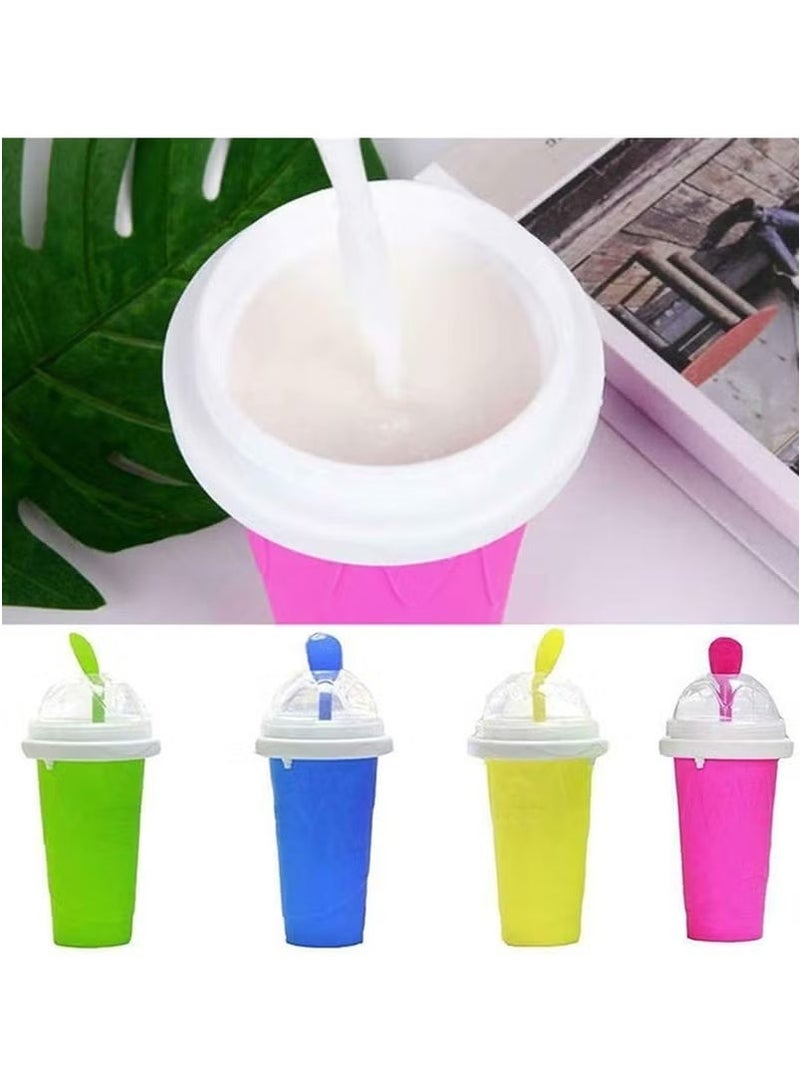 Denx Portable Silica Gel Squeeze Cup Magic Drink for Making Milkshakes, Ice Cream, and Smoothies - Image 2