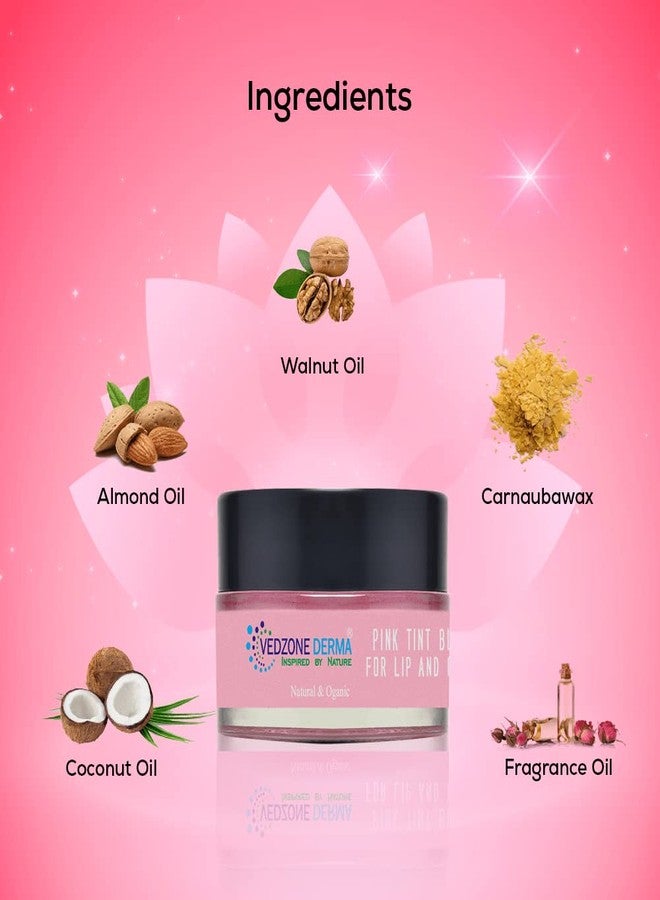 Vedzone Derma Natural & Organic Lip and Cheek Tint - 15g | Enriched with Mango, Kokum, Cocoa & Shea Butter | Moisturizing, Lightweight & Non-Sticky Tint | Natural Flush & Glow | Lip Tints Balm - Image 5