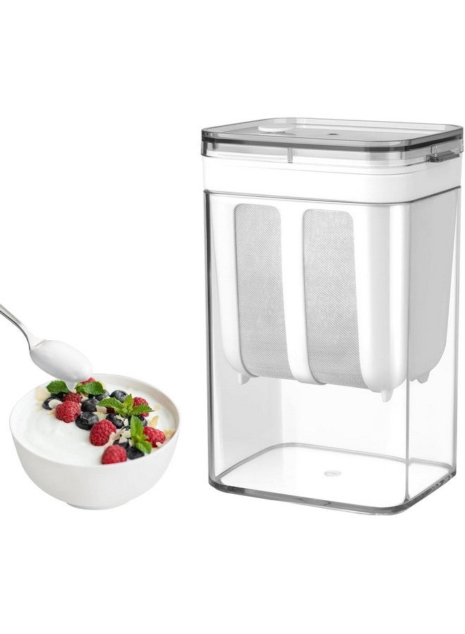 DIAMOND CRAFTZ Greek Yogurt Strainer, 1100ml Multi Yoghurt Maker Strainer with Fine Mesh Bag & Lid for Thick Greek Yogurt, Soybean Milk, Kefir, Berries, Soup, Fruit Juice, Coffee - Image 1