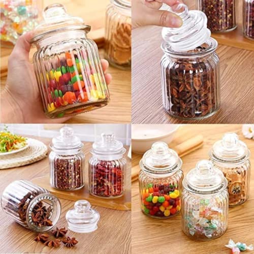 MUAC Glass Container Jar With Lid For Kitchen Small Jars for Kitchen Storage Pop Jar Glass Jar Food Storage Containers For Storing Spices, Jam, Honey, Aachar, Sugar, Coffee Beans (350mll) (10pc) - Image 4