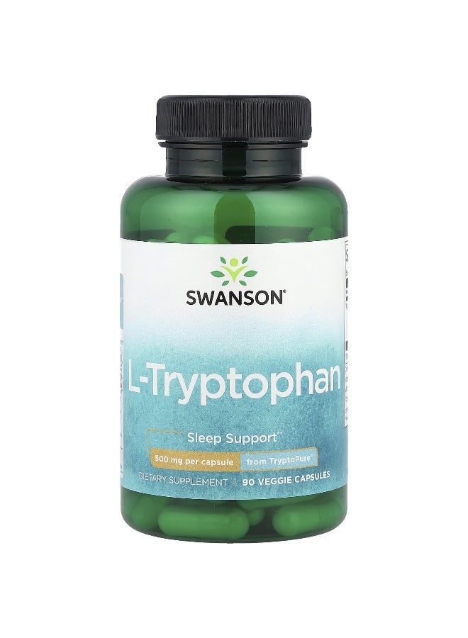 Swanson, L-Tryptophan, 500 mg, 90 Veggie Capsules (Packaging may vary) - Image 1