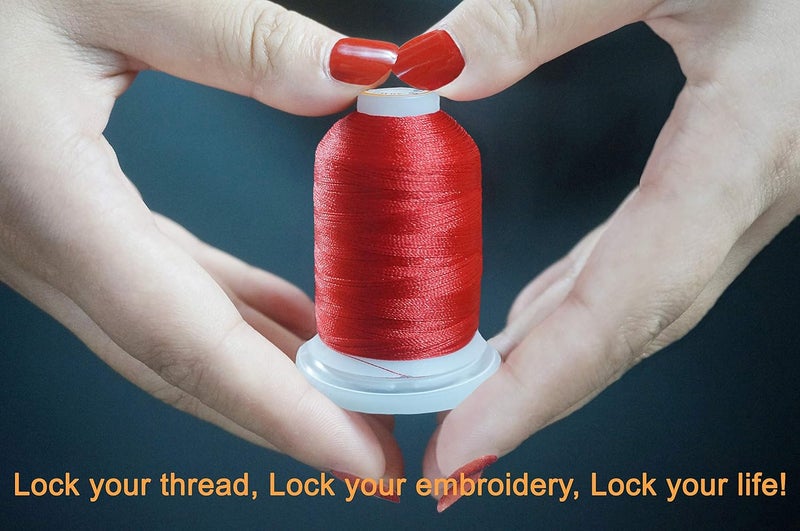 New brothread 42 Spools 1000M (1100Y) Polyester Embroidery Machine Thread Kit for Professional Embroiderer and Beginner Each Spool with Locking Base Resists Thread Tangling - Image 4