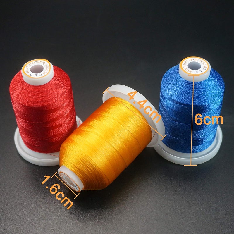 New brothread 42 Spools 1000M (1100Y) Polyester Embroidery Machine Thread Kit for Professional Embroiderer and Beginner Each Spool with Locking Base Resists Thread Tangling - Image 3