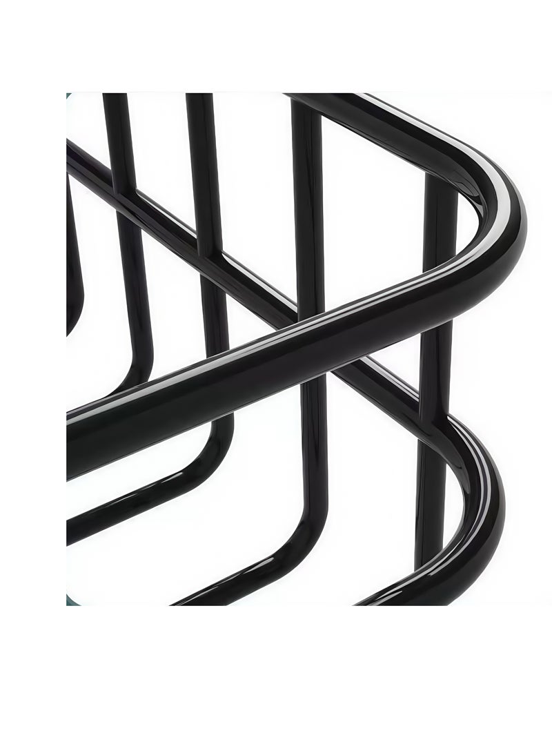 شور رف منظم الحمام أسود  - Image 4