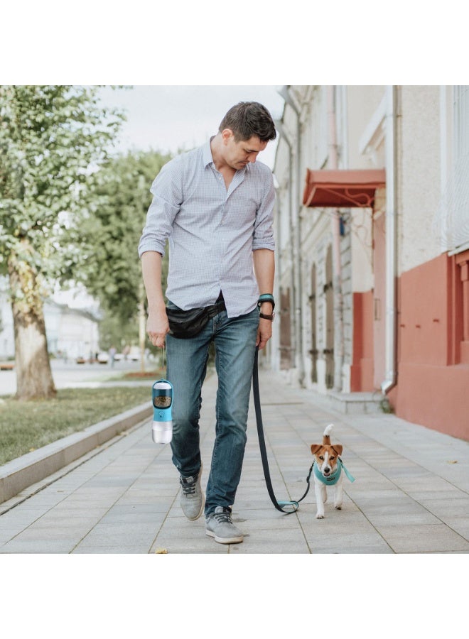 500ML Dog Water Bottle With Food Container, Travel Dog Water Bowl, Portable Pet Dispenser, high temperature resistance，Dog Gift Accessories, Essential Items For Dogs, Suitable For York Cat Walking And Hiking, Blue - Image 5