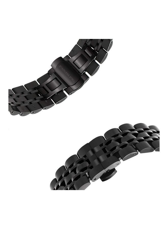 NIBEMINENT Classic Stainless Steel Smartwatch Strap Band For Huawei Smart Watch GT2/GT/Honor Magic 2 Black  - Image 4