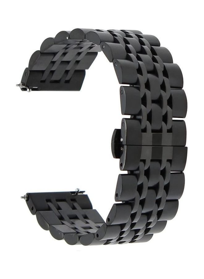 NIBEMINENT Classic Stainless Steel Smartwatch Strap Band For Huawei Smart Watch GT2/GT/Honor Magic 2 Black  - Image 3