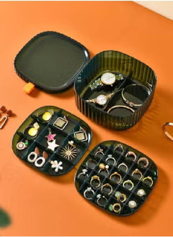 Generic - Acrylic Jewelry Organizer Case 3 Tile Shape Organizers - Image 1