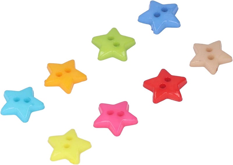 200Pcs Star Buttons, Sewing Buttons, Decorative Buttons, Colorful Unique Design Cute Small Decorative Buttons, for Sewing Decoration DIY Crafts - Image 4