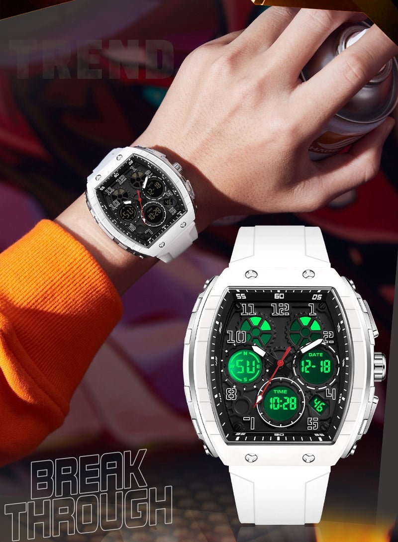 SANDA Men Watches Quartz Electronic Watch Waterproof Watch Man Double Display Digital Wristwatch Date Male Clock - Image 4