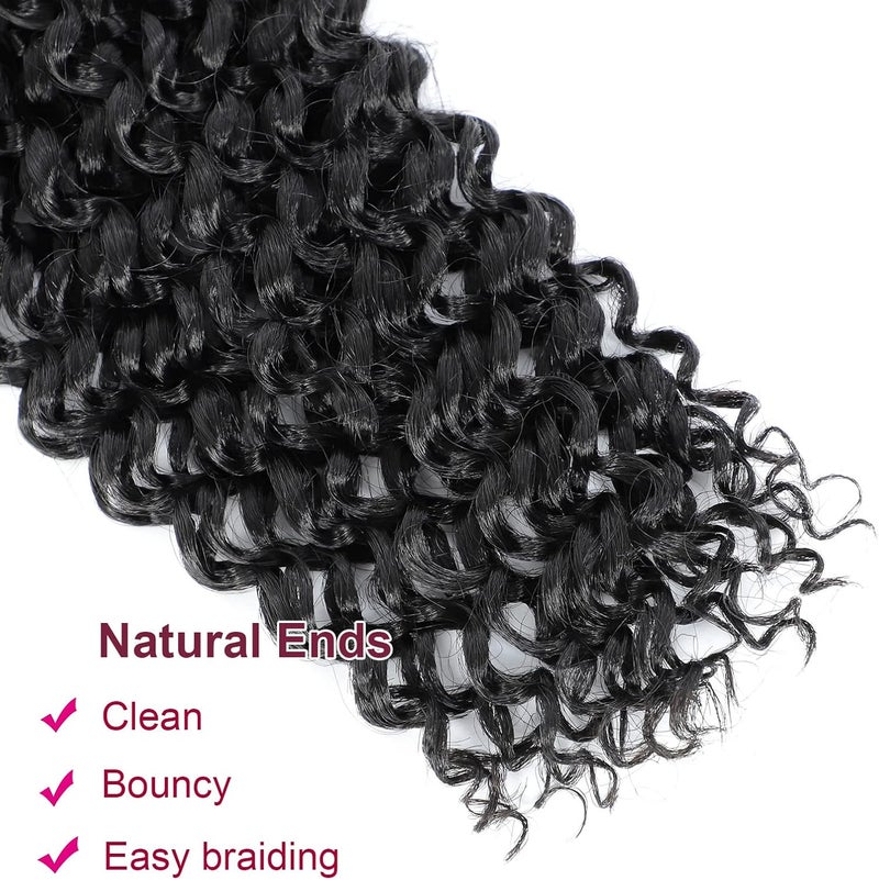 Dansama 2 Packs Passion Twist Hair Water Wave Braiding Hair for Butterfly Style Crochet Braids Bohemian Hair Extensions (18inch (Pack of 2), #1B) - Image 5