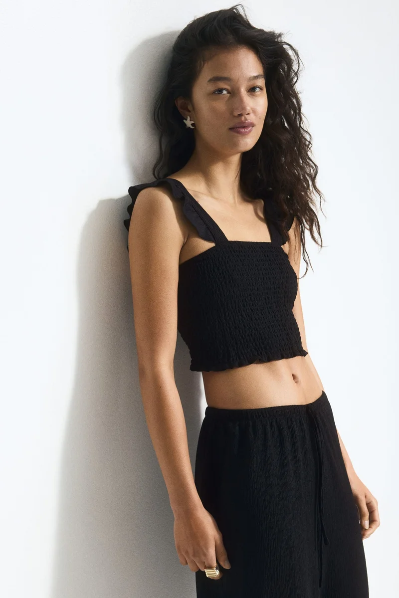 H&M Smocked cropped top