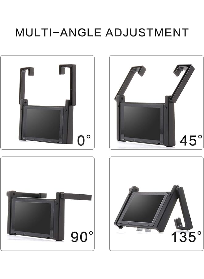 KASTWAVE Stand For Nintendo Switch Adjustable Simple Holder For Nintendo Switch And Switch Car Mount Black (2 In 1) - Image 5
