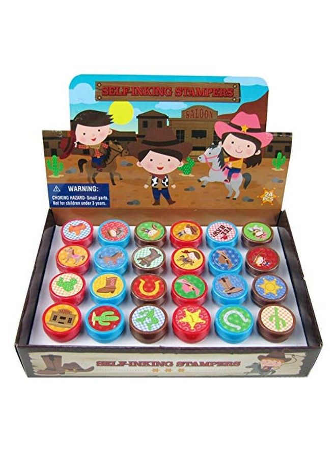 TINYMILLS Tiny Mills 24 Pcs Western Cowboy Cowgirl Stampers For Kids Western Party Favors Goody Bag Stuffers Pinata Fillers Carnival Classroom Rewards - Image 2