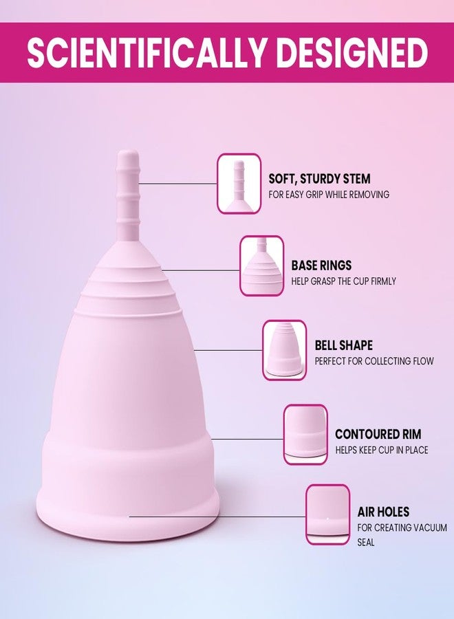 everteen Reusable Menstrual Cup Medium Size for Women, Odor and Rash-Free, Upto 12-Hour Protection, Medical-Grade Silicone, Period Cups for Heavy Flow - Pack of 1 - Image 5